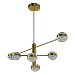 Milano // LED Chandelier// 40"L (Antique Brass)