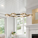 Milano // LED Chandelier // 33"L (Antique Brass)