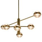 Milano // LED Chandelier// 40"L (Antique Brass)