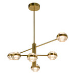 Milano // LED Chandelier// 40"L (Antique Brass)