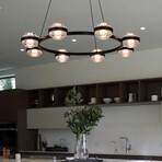 Milano // LED Chandelier // 33"L (Antique Brass)