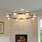 Milano // LED Chandelier // 33"L (Antique Brass)