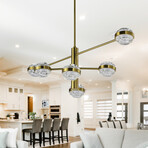 Milano // LED Chandelier// 40"L (Antique Brass)