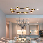 Milano // LED Chandelier // 33"L (Antique Brass)