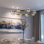 Milano // LED Chandelier // 33"L (Antique Brass)