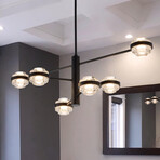 Milano // LED Chandelier // 40"L (Black)
