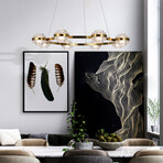 Milano // LED Chandelier // 33"L (Antique Brass)