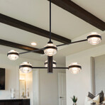 Milano // LED Chandelier // 40"L (Black)
