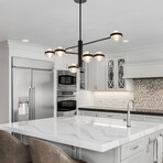 Milano // LED Chandelier // 40"L (Black)