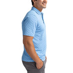 Virtue Eco Pique Tile Print Recycled Mens Polo // Atlas (L)