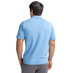 Virtue Eco Pique Tile Print Recycled Mens Polo // Atlas (L)