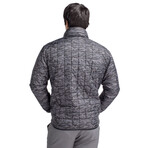 Rainier PrimaLoft Mens Eco Insulated Full Zip Printed Puffer Jacket // Black (L)