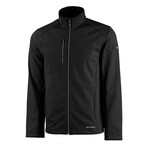 Evoke Eco Softshell Recycled Full Zip Mens Jacket // Black (L)