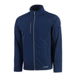 Evoke Eco Softshell Recycled Full Zip Mens Jacket // Navy Blue (S)