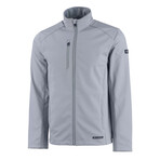Evoke Eco Softshell Recycled Full Zip Mens Jacket // Concrete (L)