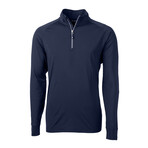 Adapt Eco Knit Stretch Recycled Mens Quarter Zip Pullover // Navy Blue (XL)