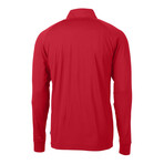 Adapt Eco Knit Stretch Recycled Mens Quarter Zip Pullover // Red (L)