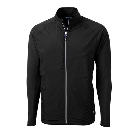 Adapt Eco Knit Hybrid Recycled Mens Full Zip Jacket // Black (L)