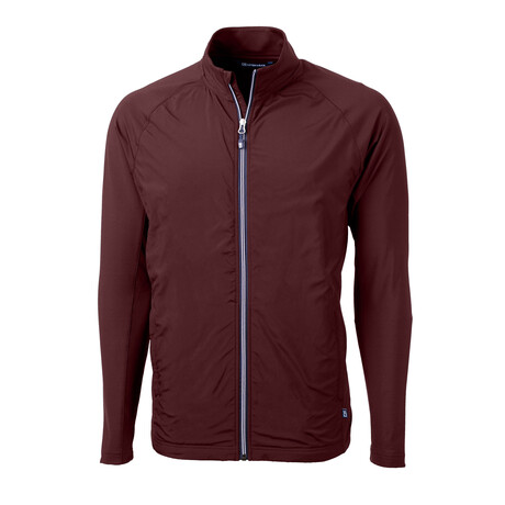 Adapt Eco Knit Hybrid Recycled Mens Full Zip Jacket // Bordeaux (S)