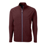 Adapt Eco Knit Hybrid Recycled Mens Full Zip Jacket // Bordeaux (S)