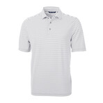 Virtue Eco Pique Stripe Recycled Mens Polo // Polished (M)