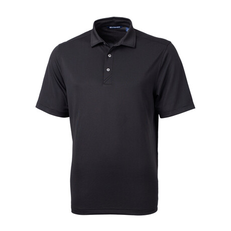 Virtue Eco Pique Recycled Mens Polo // Black (S)