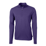 Virtue Eco Pique Recycled Quarter Zip Mens Pullover // College Purple (L)