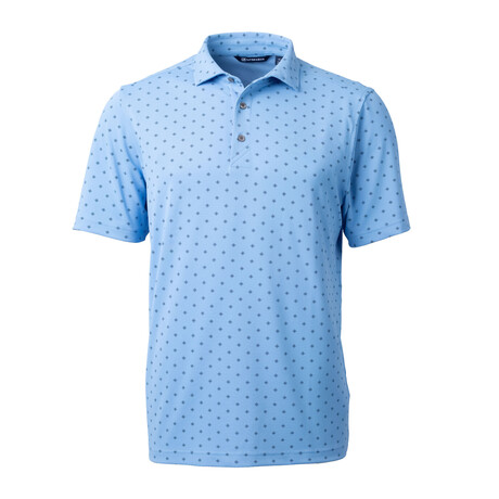 Virtue Eco Pique Tile Print Recycled Mens Polo // Atlas (L)