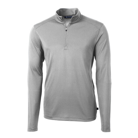 Virtue Eco Pique Recycled Quarter Zip Mens Pullover // Polished (M)
