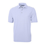 Virtue Eco Pique Stripe Recycled Mens Polo // Hyacinth (XL)