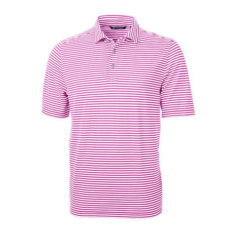 Virtue Eco Pique Stripe Recycled Mens Polo //  Gelato (XL)