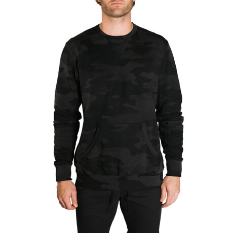 Mills Crewneck // Black Camo (S)