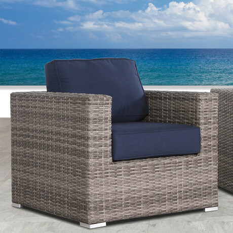 Hilma Patio Chair + Sunbrella Cushions // Navy Blue