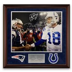 Tom Brady & Peyton Manning // Autographed Photograph // Framed