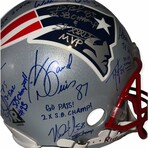 New England Patriots Legends // Autographed Helmet + Inscriptions