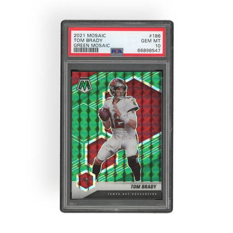 Tom Brady // 2021 Panini Mosaic Green // PSA 10 Gem Mint