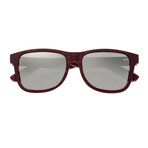 Men's Solana Sunglasses // Red Frame + Silver Lens