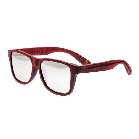 Men's Solana Sunglasses // Red Frame + Silver Lens