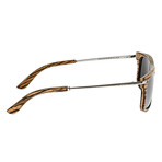 Men's Queensland Sunglasses / / Brown Frame + Silver Lens