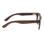 Men's Solana Sunglasses // Brown Frame + Blue Lens