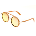 Unisex Bondi Sunglasses // Brown + Yellow Frame + Black Lens