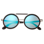 Unisex Bondi Sunglasses // Brown Frame + Blue Lens