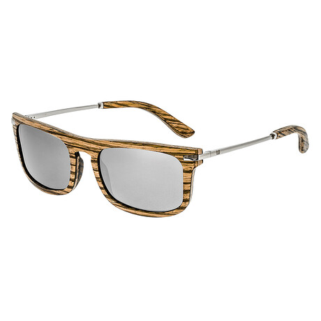 Men's Queensland Sunglasses / / Brown Frame + Silver Lens