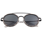 Unisex Binz Sunglasses // Gray Frame + Black Lens