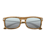 Men's Queensland Sunglasses / / Brown Frame + Silver Lens