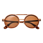 Unisex Bondi Sunglasses // Light Brown Frame + Black Lens