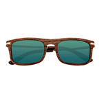 Men's Queensland Sunglasses // Brown Frame + Blue Lens