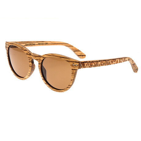 Unisex Copacabana Sunglasses // Zebra Frame + Brown Lens