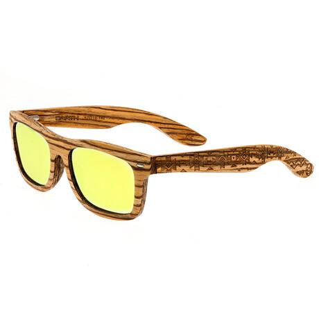 Men's Maya Sunglasses // Zebra Frame + Yellow Lens