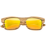 Men's Maya Sunglasses // Zebra Frame + Yellow Lens